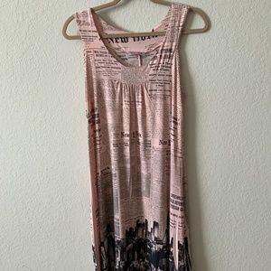 Reina Newsprint Dress